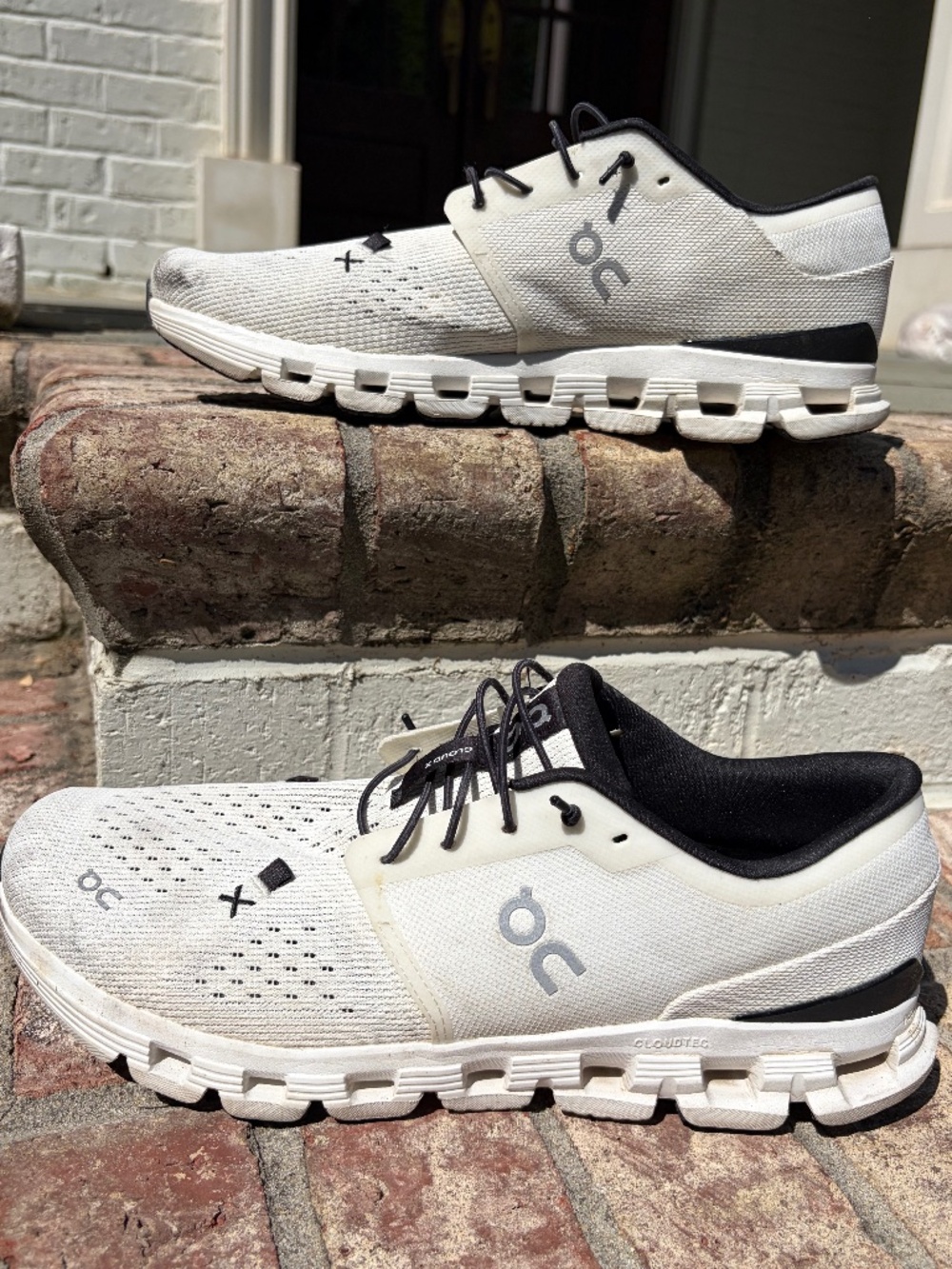 ON Running shoes men Cloud X 4 ivory black 11.5 - Picture 2 of 13